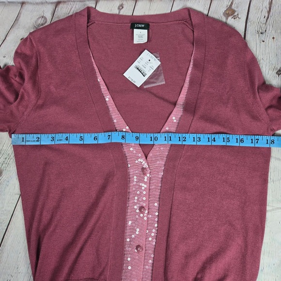 J. Crew Women's Merino Wool Silk Cotton Sequin Cardigan Sweater S - Picture 6 of 7